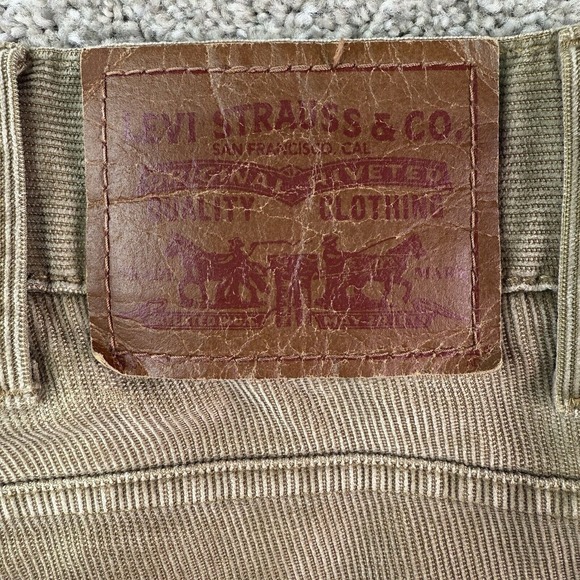 Levis 549 Corduroy Pants Mens 42x32 Brown Tan Low Loose Straight Leg‎ Casual - Picture 7 of 16